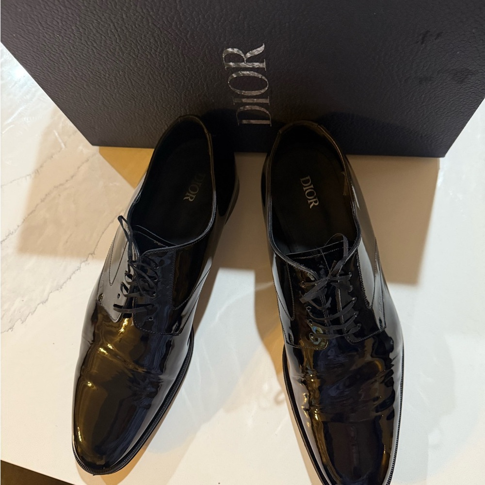Dior Men's Glossy Black Oxfords